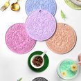 thumbnail image 3 of yingyy Pot Mat Anti-skid Heat Resistant Circle Placemat Anti-scalding Cup Dish Holder Household Kitchen Table Pad Protector Light Green 1Set, 3 of 6