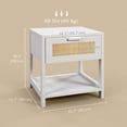 thumbnail image 3 of HOMCOM Table de Chevet Étroite, Table de Chevet avec Tiroir et Rangement, 3 of 10