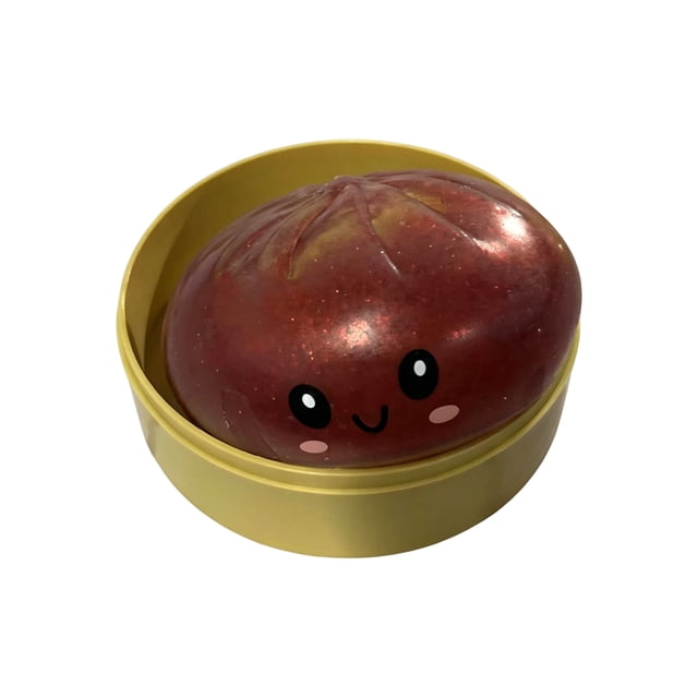 Jouet Squishy en Forme de Dumpling à Paillettes, Doux à Remontée Lente à Presser