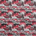thumbnail image 1 of oneOone Cotton Flex Red Fabric Writing Font Sewing Material Print Fabric By The Yard 40 Inch Wide, 1 of 4