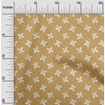 thumbnail image 2 of oneOone Cotton Poplin Light Brown Fabric Florals Sewing Material Print Fabric By The Yard 42 Inch Wide, 2 of 4