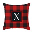 thumbnail image 2 of Yhmxh Pillow Covers Throw Pillow Covers Pillow Protector Twenty Six Letters Christmas Pillowcase Peach Skin Print Cushion Cover Plaid Cushion Pillowcase Peach Skin Pillowcase, 2 of 3