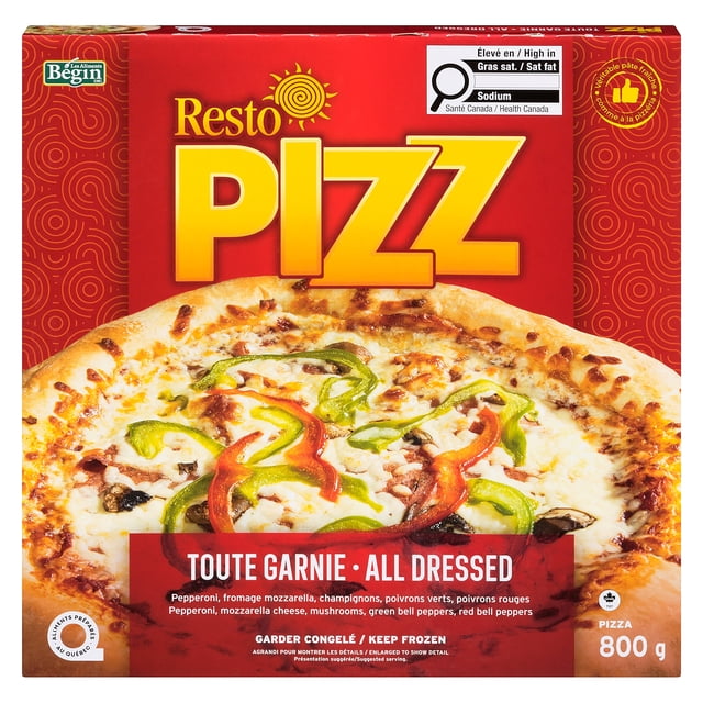 Resto PIZZ All-Dressed Frozen Pizza 800g (Contains : Soy, Wheat, Milk), All Dressed 800g