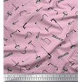 thumbnail image 1 of Soimoi Pink Poly Georgette Fabric Square & Tools Hardware Fabric Prints By Yard 42 Inch Wide, 1 of 1