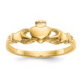 thumbnail image 1 of 14k Yellow Gold Claddagh Baby Ring Celtic, 1 of 9