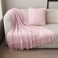 thumbnail image 4 of TopLLC Couverture Jetée, Couverture Jetée pour Canapé Couverture Douce Couverture Tricotée Couverture à Franges Couverture de Sofa Couverture de Sommeil 180x130cm Couverture Douce, 4 of 6