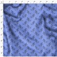 thumbnail image 4 of Soimoi Blue Poly Georgette Fabric Branch & Bird Text Print Sewing Fabric Yard 42 Inch Wide, 4 of 5