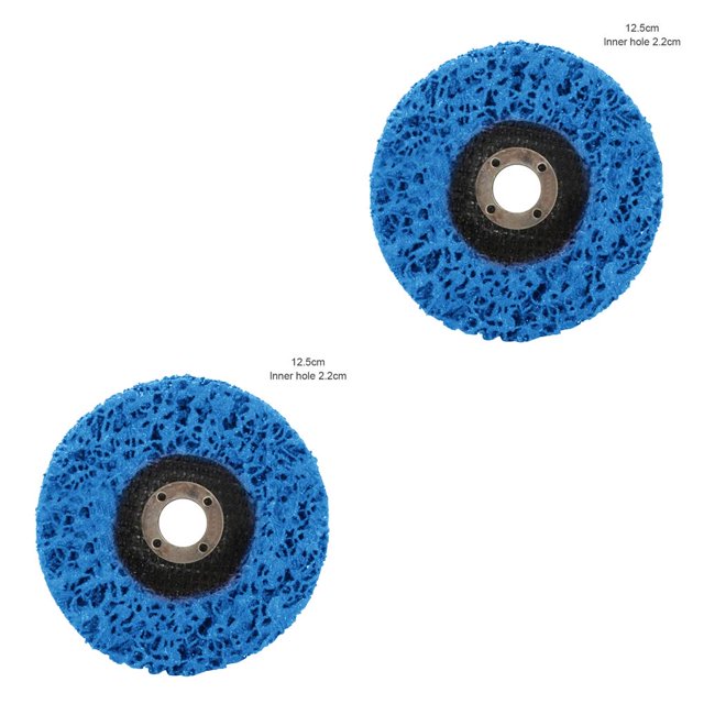 QualitChoice Sanding Wheel Polishing Paint Rust Grinding Inner Hole Tools for Angle Grinder Wood Metal Buffing Car Accessories #125 blue 2Set