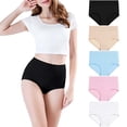 thumbnail image 1 of Womens High Waisted Bikini Underwear Smooth Hipster Underwear Breathable Ladies, 1 of 8