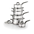 thumbnail image 1 of Lagostina Raffinato 11 Piece 7-Ply Clad Stainless Steel Cookware Set, 1 of 6