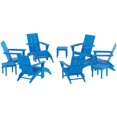 thumbnail image 4 of Palms 12-Piece Modern Poly Folding Adirondack Chair with Ottoman and Side Table, 4 of 9