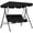 Black, variant on Outsunny 3-Seat Patio Swing Chair with Adjustable Canopy Teal