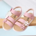 thumbnail image 3 of Rubber Sole Sandals,Flower Design Shoes,Adjustable Straps,Comfortable Outdoor Wear, 3 of 9