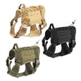 thumbnail image 1 of New Police K9 Tactical Training Dog Harness Military Adjustable Molle Nylon Vest, 1 of 5