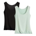 thumbnail image 1 of Pyjama pour Femmes, Mode Femmes Dames Débardeur Uni à Encolure en U Hauts de Pyjama 3 Pcs Hauts de Bas, Cadeaux pour Femmes, TTTG, 1 of 2