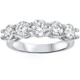 thumbnail image 1 of G/VS Platinum 2Ct Five Stone Lab Grown Diamond Wedding Ring, 1 of 1