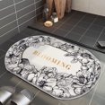 thumbnail image 3 of simhoa Tapis de Sol Antidérapant Tapis d'Intérieur Lavable à la Machine Efficace Tapis d'Adhérence Fleuri Ovale, 3 of 8