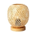 thumbnail image 2 of TISHITA Wicker Table Lamps Rustic Desk Lamp Bamboo Woven Table Lamp Accessories Simple Japanese for restaurant and home Office Bedside Photo Props, 2 of 8