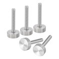 thumbnail image 1 of Unique Bargains Vis Moletées pour Pouce M6x40mm, Lot de 5 Boulons Plats à Tête Moletée en Acier Inoxydable 304, 1 of 5