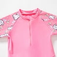 thumbnail image 4 of Girls Rash Guard Swimming Bathing Suit Floral Printing Long Sleeve Sun Protection Bathing Suits 8-9 Years Girl Fashion, 4 of 9