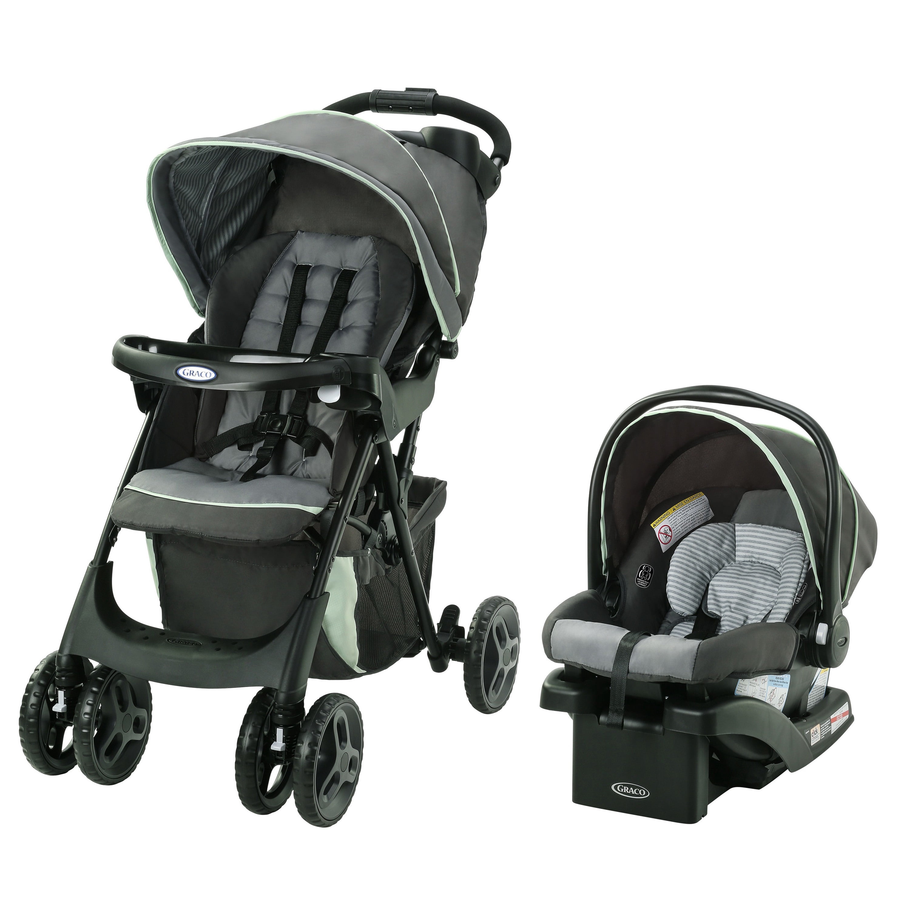 Graco Comfy Cruiser Click Connect Travel System, 3-in-1 Stroller and Infant Car Seat Combo, 1.8-13.6 kg (4-30 lb)