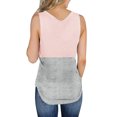 thumbnail image 3 of Fridja Womens Casual Loose Color Matching Button V-neck SleevelessTops Blouses Vests, 3 of 6