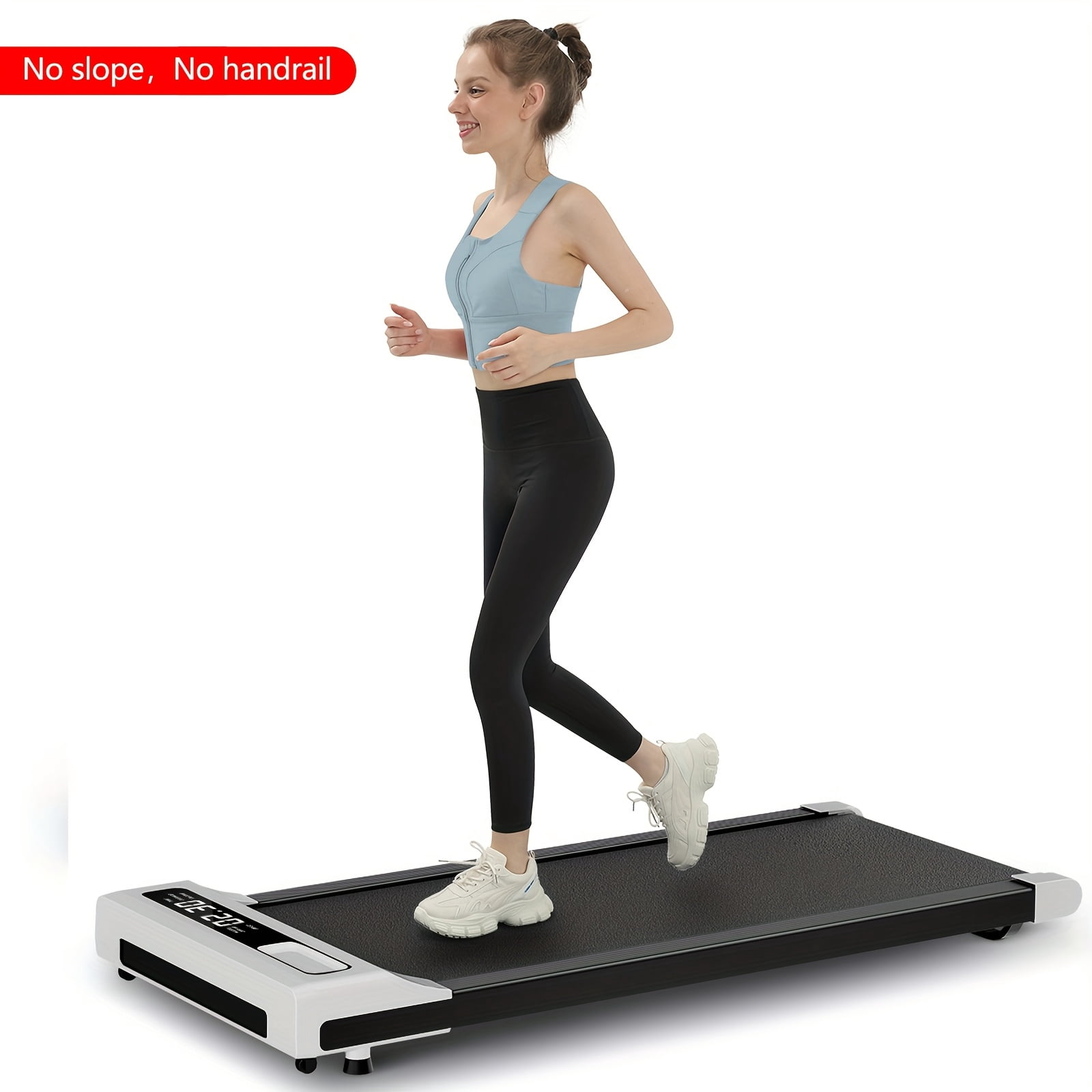 Walking Pad with Incline, 2.5HP Under Desk Treadmill for Home & Office, 2-in-1 Compact Walking & Jogging Machine with Remote Control & LED Display