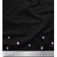 thumbnail image 1 of Soimoi Poly Georgette Fabric Leaves & Anemone Flower Panel Printed Fabric 1 Yard 42 Inch Wide, 1 of 3