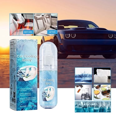 Vaporisateur de Liquide de Refroidissement Intérieur de Voiture Bleu 50 ml, Vaporisateur de Refroidissement Instantané pour Sièges, Tableau de Bord, Absorption Rapide de la Chaleur, Accessoires Auto, Refroidisseur de Voiture d'Été, Vaporisateur Rafraîchissant, Lot de 2, 0,35 Lb