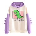 thumbnail image 1 of Pompotops Mode Femmes Décontracté Imprimé Manches Longues Sweat-Shirt Dinosaure en Solde, 1 of 4