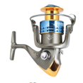 thumbnail image 3 of Moulinet de Pêche Tête Entièrement en Métal Sans Espace Moulinet de Pêche 5.2:1/ 5.1:1 A6-1000-A6-5000 Moulinet Spinning Canne Rocheuse Canne de Mer Roue Roue de Pêche, Cadre Squelettique en Aluminium Rigide, 3 of 6