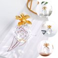 thumbnail image 3 of Crystal Pineapple Statue Living Room Tabletop Golden Leaf Pineapple Ornament, 3 of 7