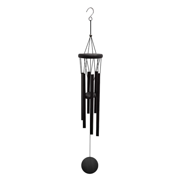 Birdeem Wind Chimes Outdoor Deep Tone, Wind Chime Outdoor Sympathy Wind-Chime with 6 , Elegant Chime for Garden Patio Black Windchimes