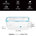 thumbnail image 2 of Starfrit LocknLock Easy Match Plastic Food Storage Container, Capacity of 41 oz / 1.2 L, Rectangular, with Lid, 2 of 11