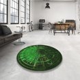 thumbnail image 4 of Ahgly Tapis d'Intérieur Lavable en Machine Carré Noir Nuit, 8 Pieds Carré, 4 of 7