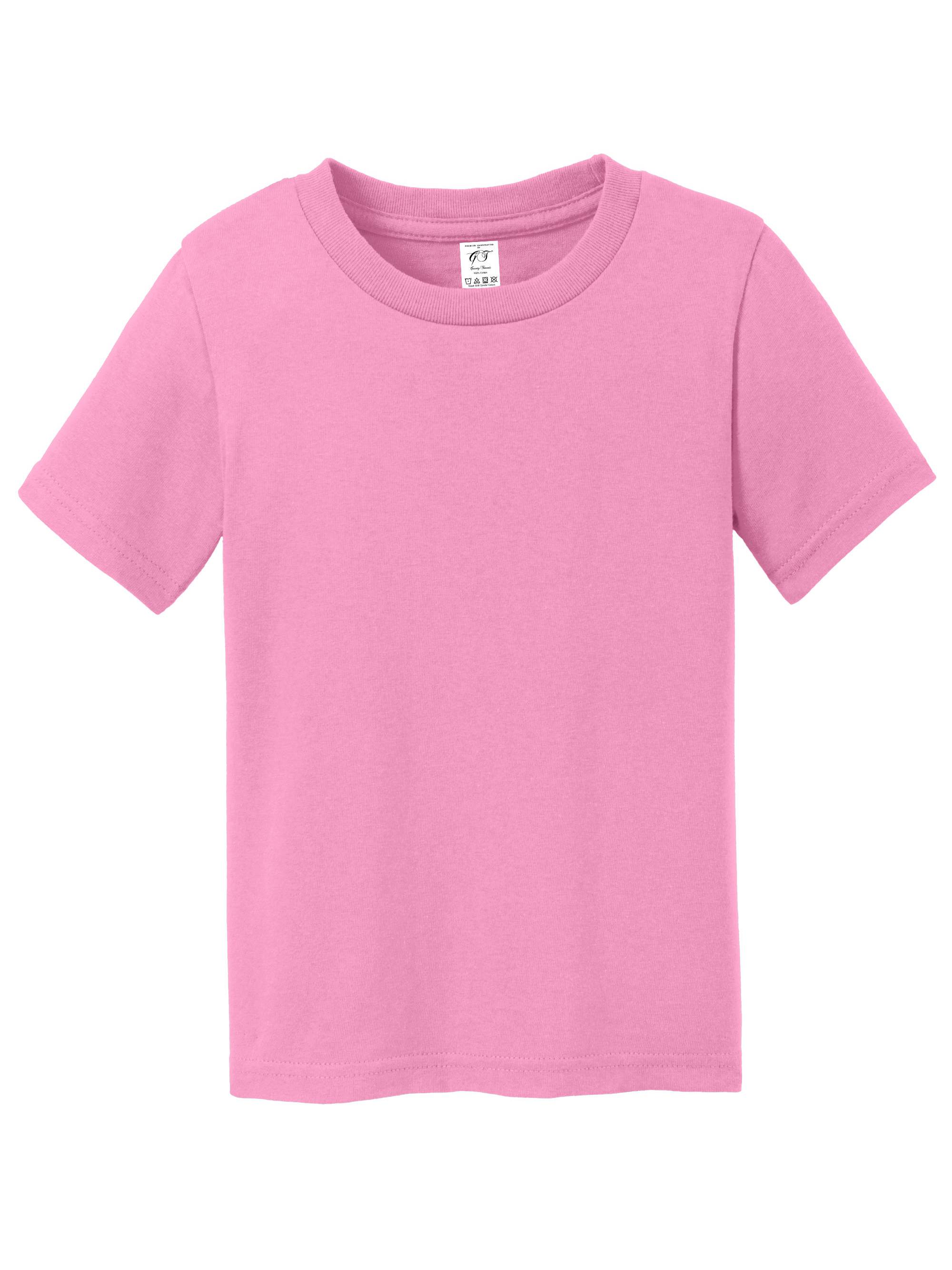 Gravity Threads T-Shirt à Manches Courtes en Coton Doux pour Tout-Petit - Rose Bonbon - 2T