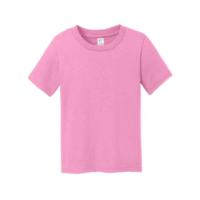 Gravity Threads T-Shirt à Manches Courtes en Coton Doux pour Tout-Petit - Rose Bonbon - 2T