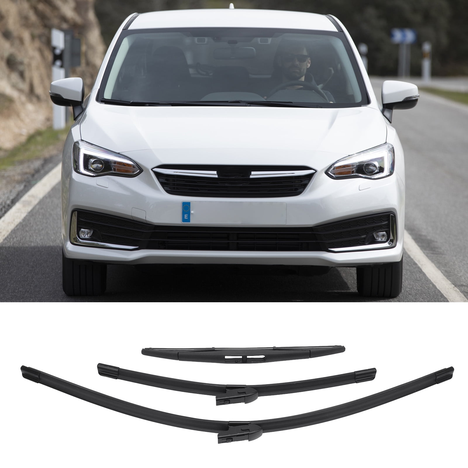 Windshield Wiper Blades Set, 26in 16in 12in Exceptional Durability Rubber 3 Piece Wiper Blades  for Crosstrek 2018-2023