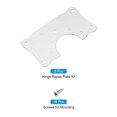 thumbnail image 3 of Unique Bargains 6 Set Cabinet Hinge Repair Plate with Mounting Screws, Stainless Steel Hinge Repair Brackets Kit Silver, 3 of 5