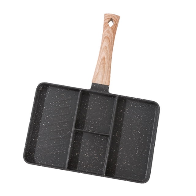 Grill Pans, Maifan Stone Coating Aluminum Non Stick Multifunctional 4 Section Breakfast Pan