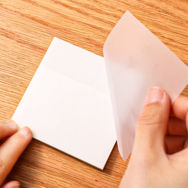EGNMCR Home Decor, Room Decor, Wall Decor Brief Transparent Stick Notes Can Tear Stick Notes Transparent Small Notebook Learning Office Note Take Can Be Pasted Stick Note Paper Plast ic Sticky Notes