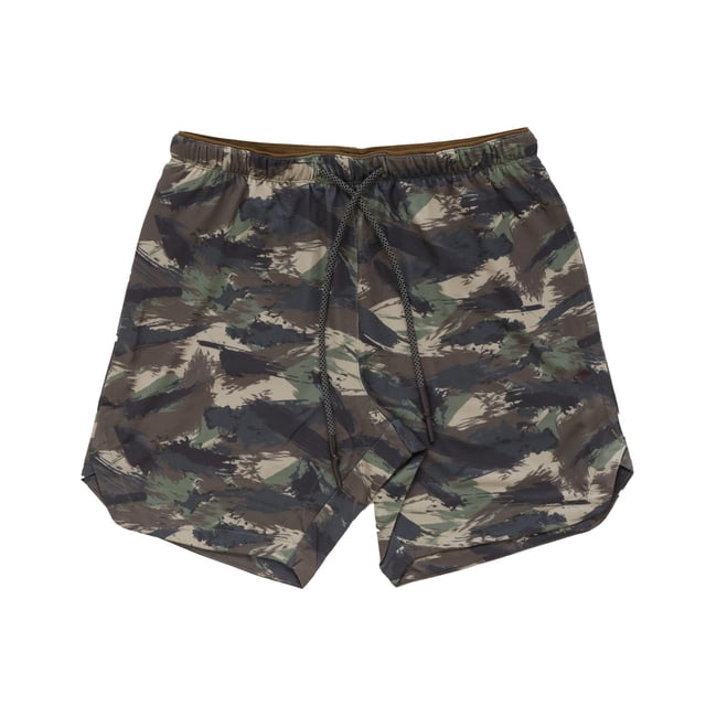 Kmbangi Men's Camouflage Print Elastic Waist Sports Pants with Drawstring
