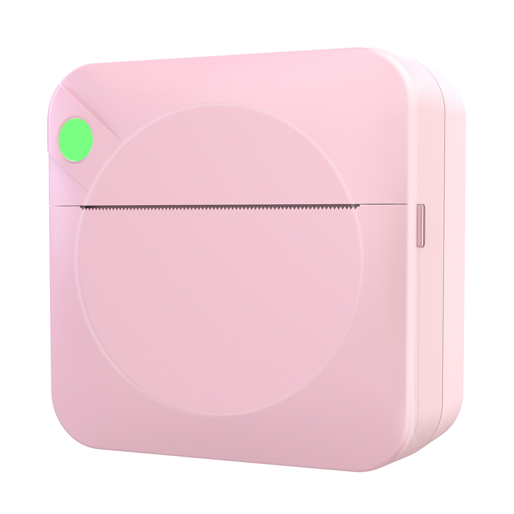 Portable pocket thermal printer wireless Bluetooth error printer simple operation support photo annotation text memo print pink