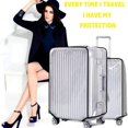 thumbnail image 2 of Nouvelle Housse de Protection pour Bagage Entièrement Transparente, Imperméable, Antipoussière, Durable, Housse de Valise, Accessoires de Voyage, Étui en PVC 22 Pouces, 2 of 6