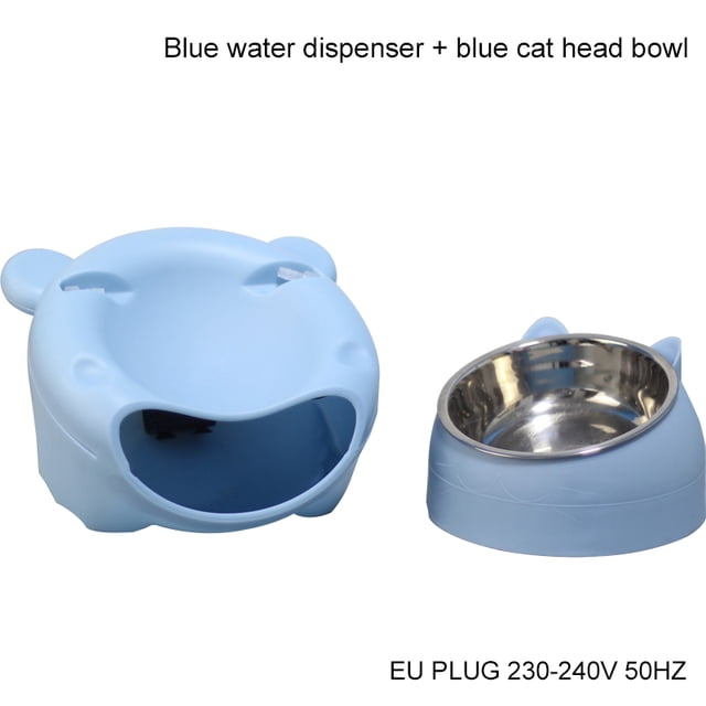 Automatic Cat Fountain LED Filtering Silent Pet Drinking Dispenser Cat Food Bowl