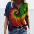 thumbnail image 1 of SMihono Hauts pour Femmes Été Chic Décontracté Mode T-Shirt d'Été pour Femmes Imprimé à Manches Courtes Col Rond T-Shirt Décontracté Hauts Tee Grande Taille T-Shirt, 1 of 3