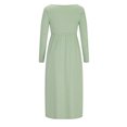 thumbnail image 4 of XZNGL Womens Casual Loose Cross Strap V-Neck Button Hem Dress, 4 of 7
