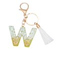 thumbnail image 2 of Clearance! New White Tassel Letter Key Chain Crystal Drop Pendant Fashionable Bag Key Chain Daily Deal Weekly Finds #91, 2 of 2
