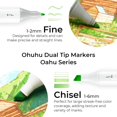 thumbnail image 2 of Alcohol Markers Double Tipped Art Marker Set for Artists Adults Coloring Sketch Illustration - Chisel & Fine Dual Tips - 100 Colors - Oahu Series of Markers, 2 of 8