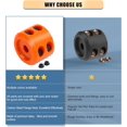 thumbnail image 4 of ORUYROP Winch Cable Hook Stopper, Silicone Rubber Stopper Protects Synthetic Winch Rope, Towing Hook, Cable Line for ATV UTV, Orange, 4 of 7